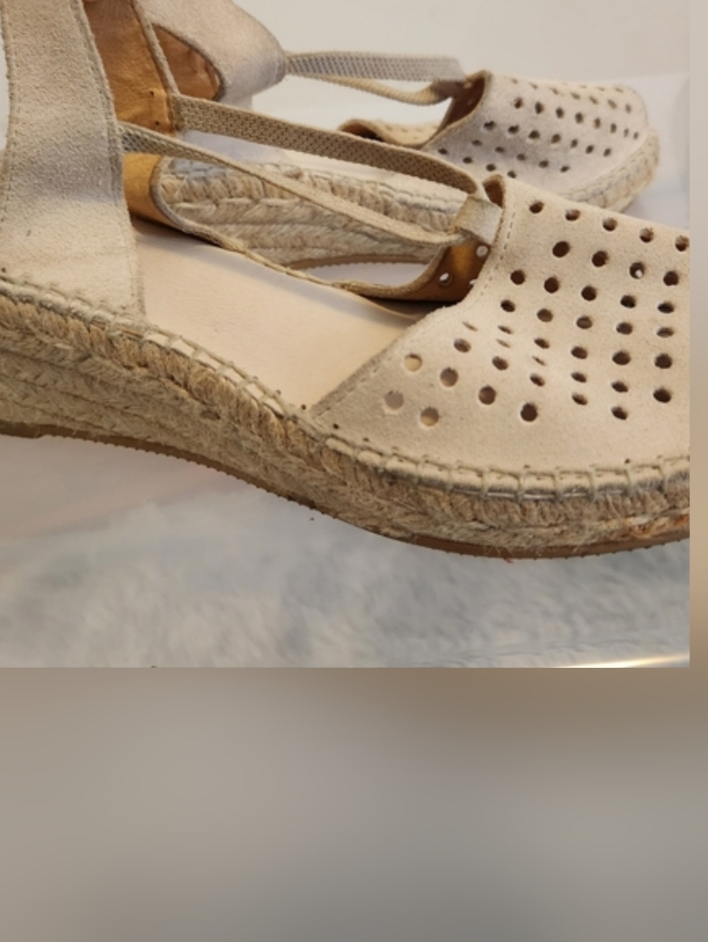 Andre Assous - Women's Cream/White Espadrille Sandals